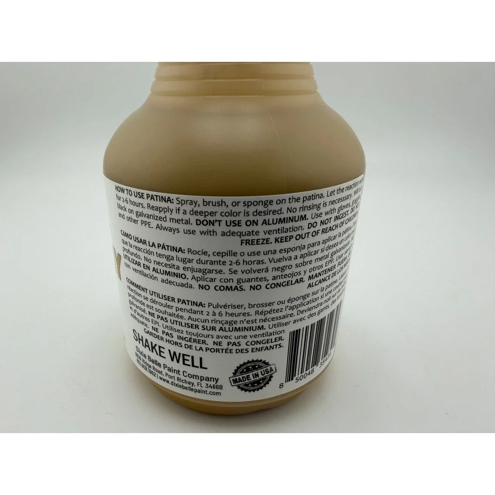 Dixie Belle Yellow Patina Spray 8oz for Bronze Copper and Iron Metal‎ Finish